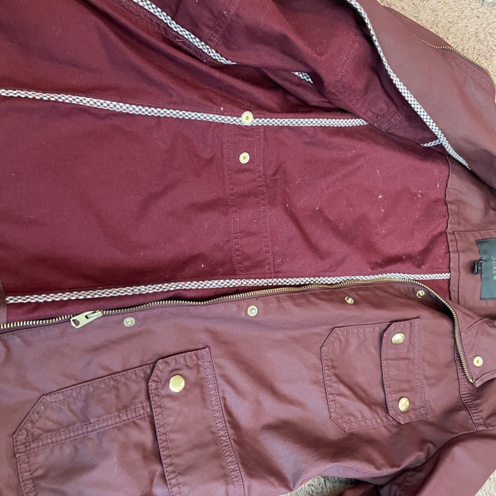 JCrew Downtown Field Jacket Maroon - Picture 4 of 7